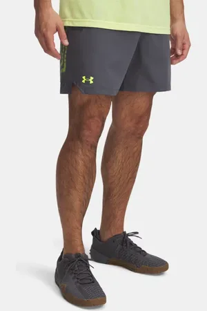 Under Armour Herenshorts Vanish Woven 15 cm Graphic Castlerock / High Vis Geel L