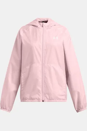 Under Armour Meisjeswindjack Sportstyle Prime Roze / Wit YLG (149 - 160 cm)
