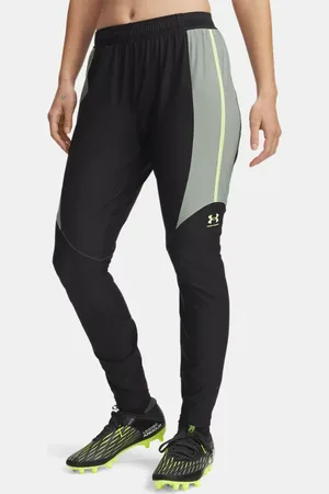 Under Armour Damestrainingsbroek Challenger Pro Zwart / Silica Groente / Sonic Geel L