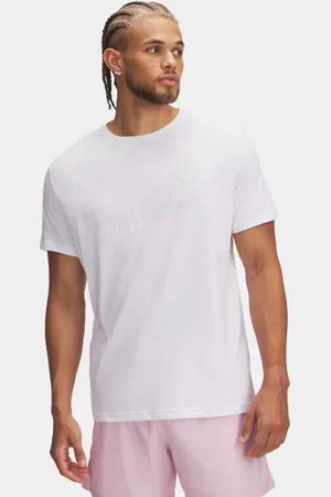 Under Armour Herenshirt Foundation met korte mouwen Wit / Prime Roze / Halo Grijs L