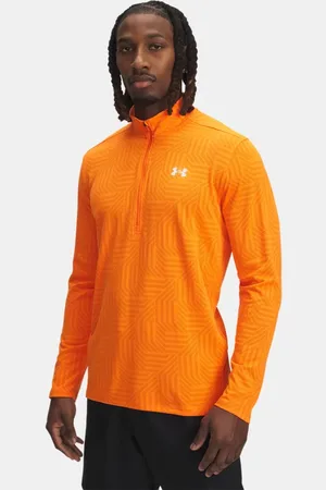 Under Armour Herenshirt Tech™ Vent Geotessa met korte rits Solar Oranje / Dark Oranje / Wit 3XL