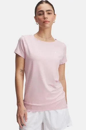 Under Armour Damesshirt HeatGear® Armour met korte mouwen Prime Roze / Wit L