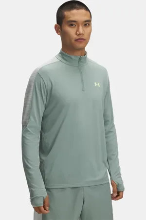 Under Armour Herenshirt Tech™ met korte rits Silica Groente / Hydro Groente / High Vis Geel 3XL