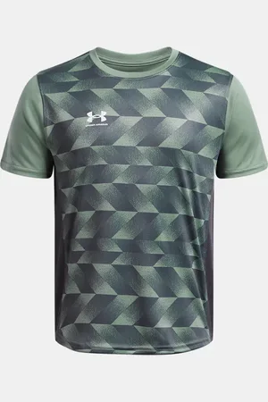 Under Armour Jongenstop Challenger Printed met korte mouwen Silica Groente / Sonic Geel / Wit YLG (149 - 160 cm)