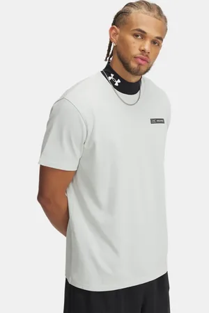 Under Armour Herenshirt Heavyweight Armour Label met korte mouwen Hydro Groente / Zwart 3XL