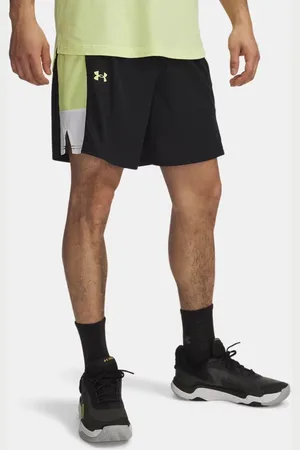 Under Armour Herenshort Zone 18 cm Zwart / Sonic Geel / Sonic Geel L