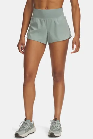 Under Armour Damesshorts Launch Pro 7,5 cm Silica Groente / Reflecterend L