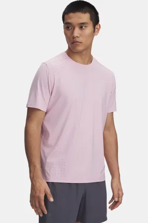 Under Armour Herenshirt Launch Elite met korte mouwen Prime Roze / Reflecterend 3XL
