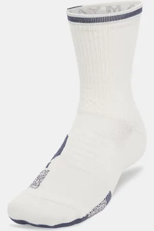 Under Armour Unisex sokken ArmourDry™ Playmaker Mid-Crew Wit Qrtz / Downpour Grijs / Downpour Grijs L