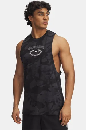 Under Armour Herentanktop Project Rock Camo Anthracite / Zwart / Wit Clay L