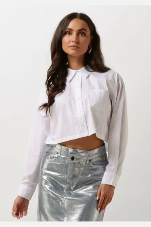 Co&apos;Couture Blouse Dames Cotton Crisp Cropped Shirt