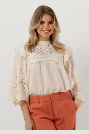Summum Woman Blouse Dames Blouse Cotton Voile Embroidery