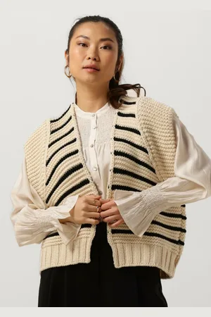 Summum Woman Vest Dames Sleeveless Cardigan Chunky Ribble Knit