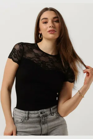 Rosemunde Top Dames Beatha Silk T-shirt W/ Lace