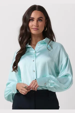 Access Blouse Dames Satin Effect Shirt