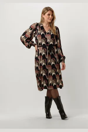 Summum Woman Midi Jurk Dames Dress Abstract Peacock