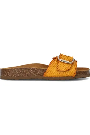 Stefano Lauran Slippers Dames Bio Gevlochten 1 Band Slipper Met Gesp