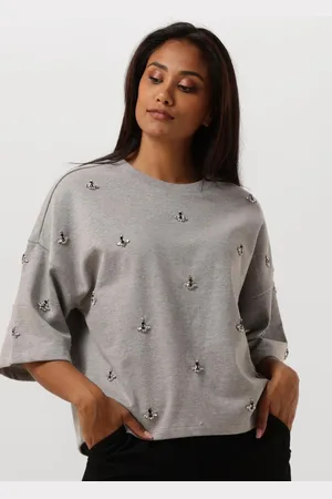 Summum Woman T-Shirt Dames Boxy Sweatshirt Embellished Sweat