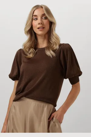 Minus Top Dames Lurex Pofmouw Top