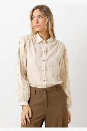 Summum Woman Blouse Dames Blouse Scattered Embro Solid