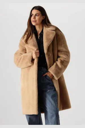 Stand Studio Faux Fur Jas Dames Camille Cocoon Coat
