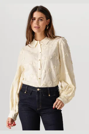 Summum Woman Blouse Dames Longsleeve Blouse 3d Flower