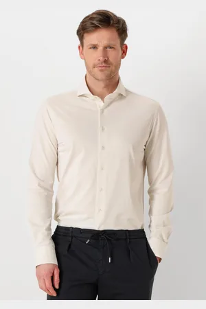 Profuomo Business Overhemd Heren Shirt X-cutaway Japanese Knitted