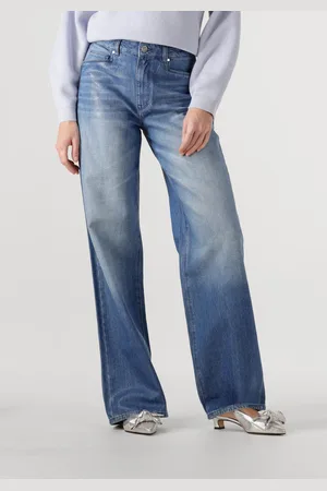 Dante 6 Straight Leg Jeans Dames Nuit Coated Wide Leg Jeans