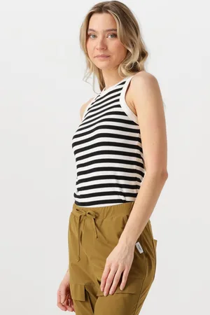penn ink Top Dames Singlet Small Stripe