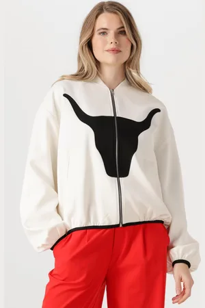 Alix the label Jack Dames Ladies Woven Bull Bomber