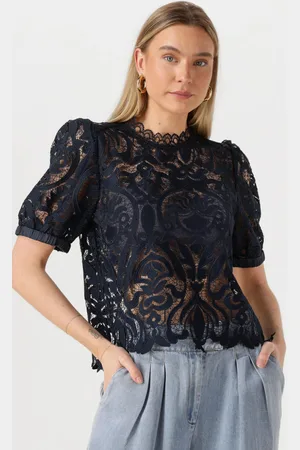 Summum Woman Top Dames Short Sleeve Top Lace