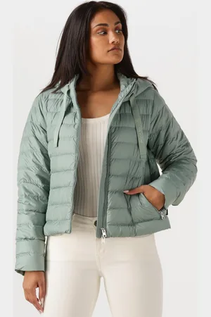 Woolrich Leren Jas Dames Quilted Hooded Jacket