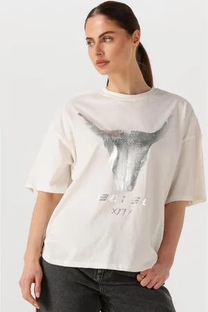 Alix the label T-Shirt Dames Ladies Knitted Silver Bull T-shirt