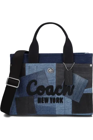Coach Handtas Dames Patchwork Denim Cargo Tote
