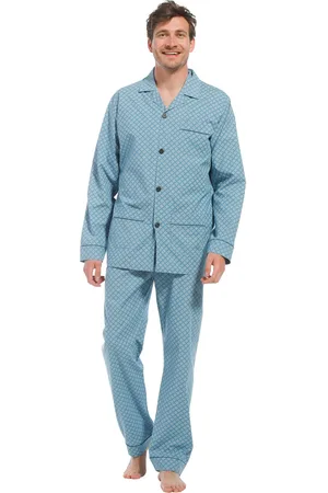 Robson Heren pyjama doorknoop 27221-702-6 - - 64