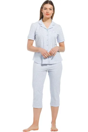Pastunette Dames doorknoop capri pyjama 20221-106-6 - - 42