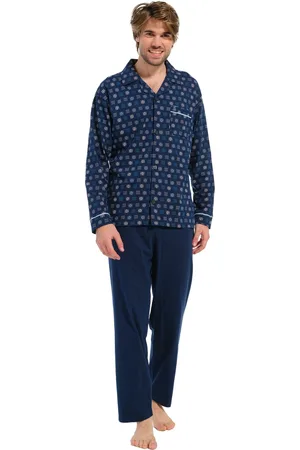 Robson Heren pyjama doorknoop 27232-716-6 - - M/50