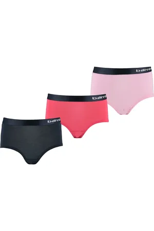 Apollo Meisjes bamboe hipster 3-pack zwart rood roze
