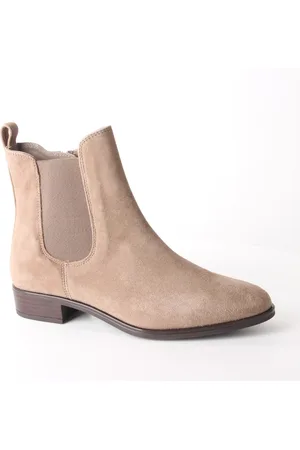 Unisa Barty ks taupe dames enkellaarzen gekleed