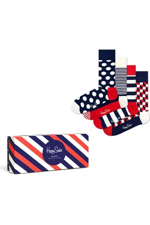 Happy Socks Classic navy 4-pack gift box