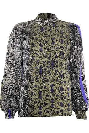 Poools Blouse 333229 olive/black