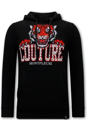 TONY BACKER Hoodie met print tiger head