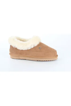 Warmbat Barraba cognac dames pantoffel (gesloten hiel)
