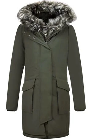 Gentile Bellini Lange parka jas met faux bontkraag