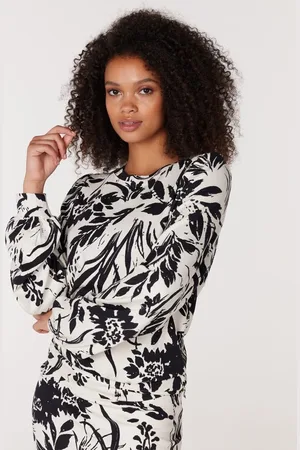 Jansen Amsterdam Hvf198 top flower print winter white black