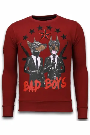 Local Fanatic Bad boys rhinestone sweater