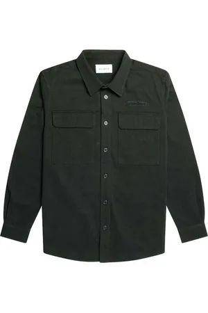 Woodbird Hoxen work shirt dark green 2136-700