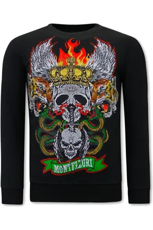 TONY BACKER Sweater met print skull head