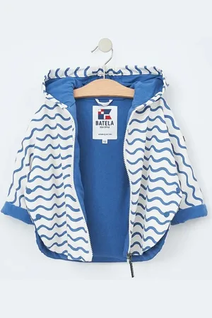 Batela Ocean-white baby regenjas hollum