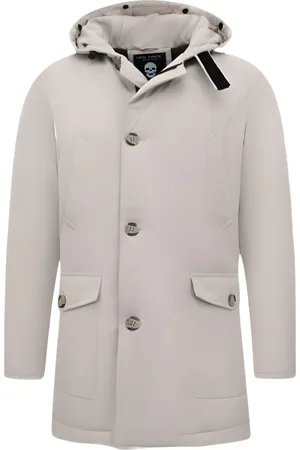 Enos Gewatteerde parka met capuchon beige